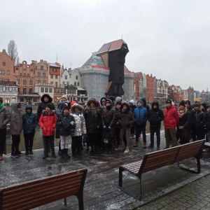 Nasza wycieczka na tle Gdańskiego Żurawia