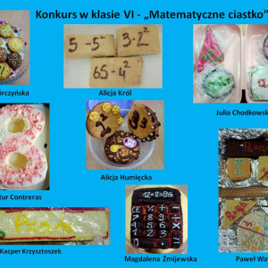 "Matematyczne ciastka" wykonane przez uczniów klasy  VI