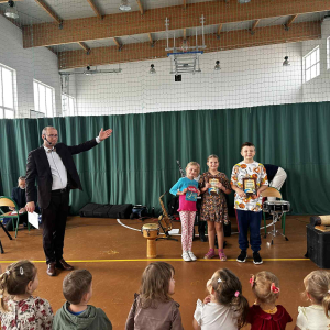 Finaliści konkursu wiedzy o muzyce.