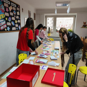 Samorząd Uczniowski i poczta walentynkowa.