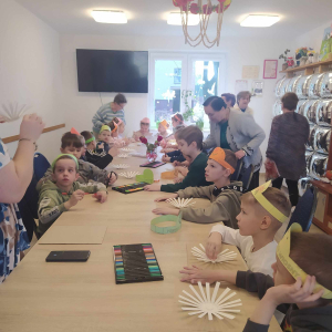 Jesteśmy w Klubie Seniora na warsztatach.