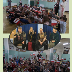 Klasy I-III podczas spotkania z Piastami...