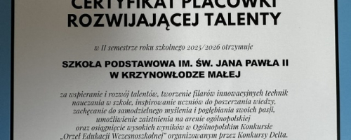 Sukcesy naszych najmłodszych