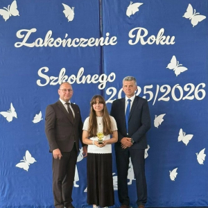 Gabrysia - uczennica z najwyższą średnią w szkole